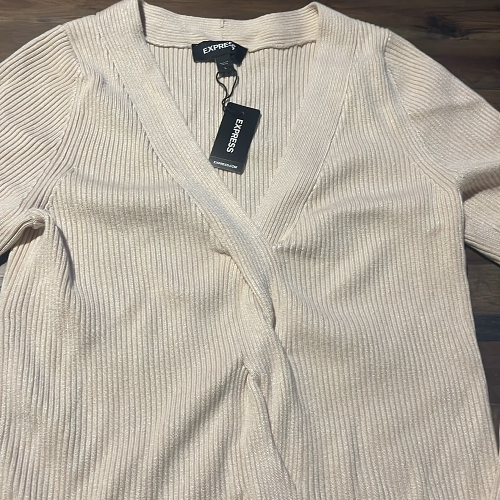 Express L Ribbed Stretch Sweater - Picture 2 of 3